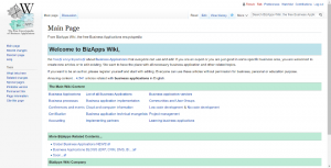 Main page of the BizApps Wiki